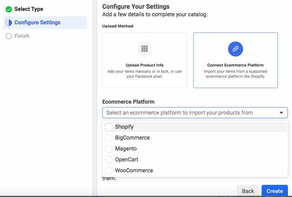 Configure Facebook Catalog Settings